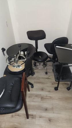 Office chairs, stools.