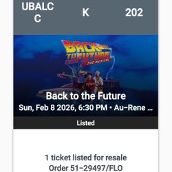 (2)BACK TO THE FUTURE BROADWAY TICKETS 