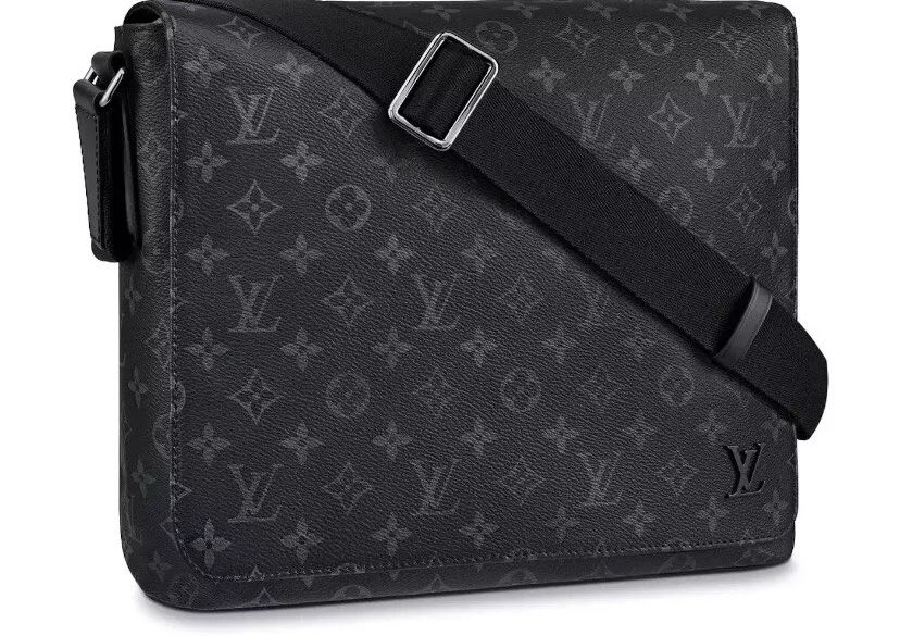 Louis Vuitton District Monogram Eclipse Messenger Bag PM Black Canvas w/o wallet