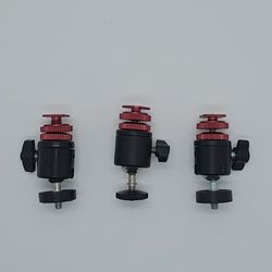 CAMVATE Camera Hot Shoe to 1/4"-20 Screw Ball Head Mount(3 Pieces)