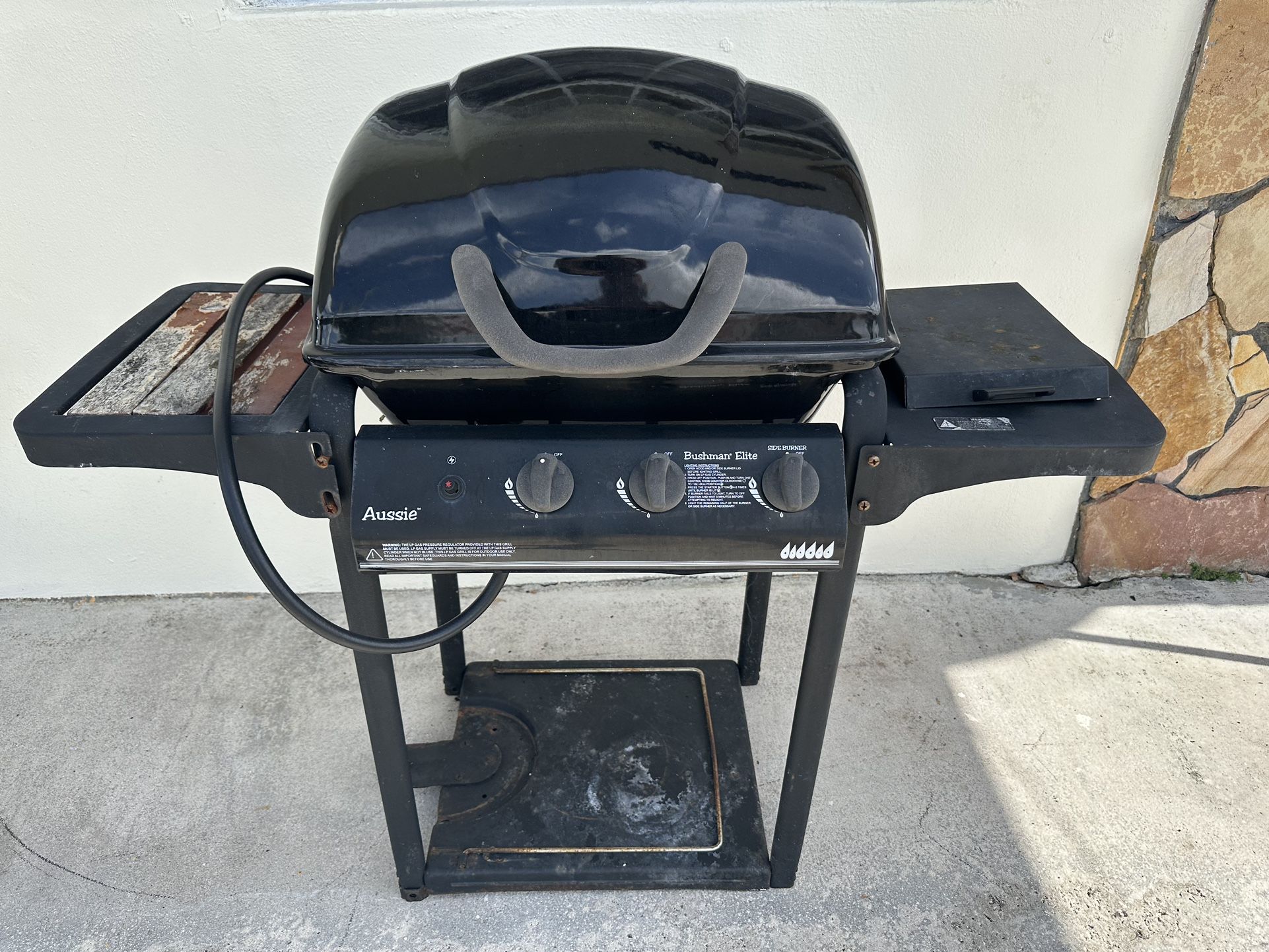 BBQ GRILL BUSHMAN ELITE SIDE BURNER HOME PATIO