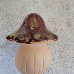 Vintage Ceramic Mushroom Drip Glaze 4”