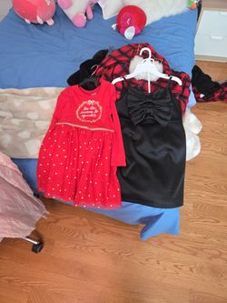 Christmas Dress 6 +Black Satin Dress 7