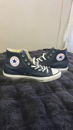 Chuck Taylor Leather Blue/grey Size 12 New