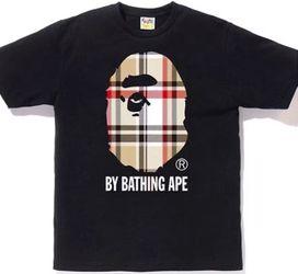 BAPE Check By Bathing Ape Tee – Black – Brand New – Size Medium