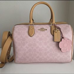 Coach Pink Powder Large Rowan Bag