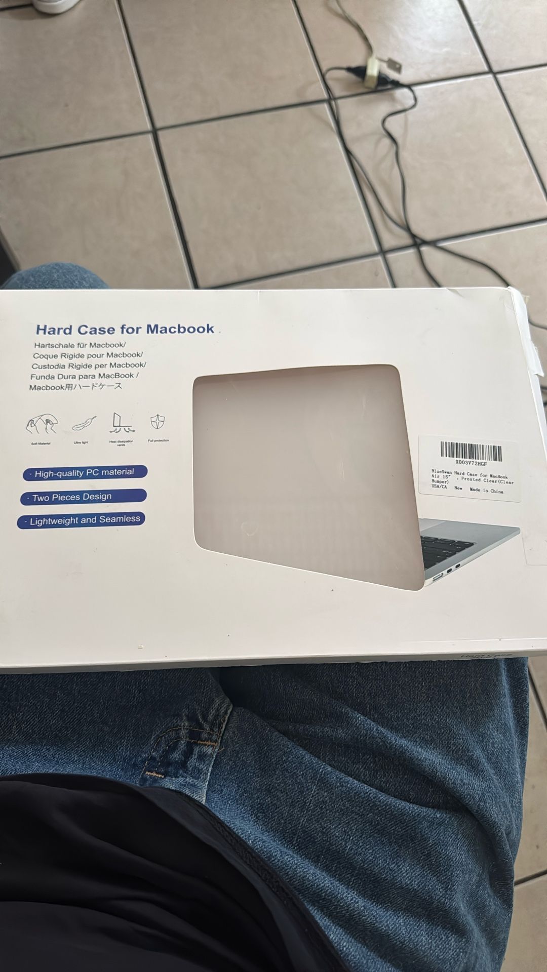 BlueSwan hard case For MacBook Air 15 Frosted Clear