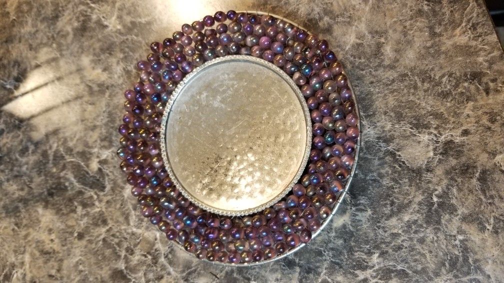 Beaded candle holder
