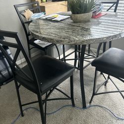 DINING TABLE AND CHAIRS 