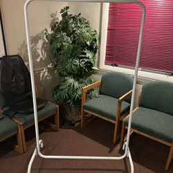 Rolling Metal Clothing Rack