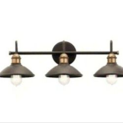 7KICHLER Clyde 3-Light Olde Bronze Bathroom Vanity Light