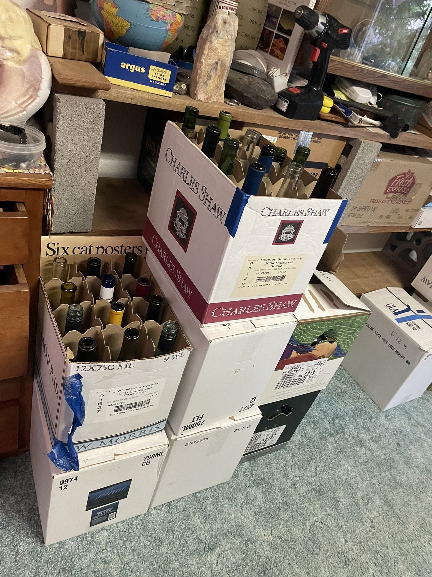 Empty Wine Bottle 12 Per Case