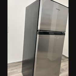 Stainless steel Household Mini Fridge Refrigerator With Freezer