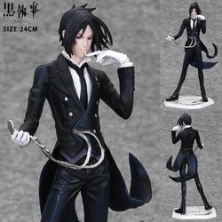 20CM Black Butler Sebastian Michaelis Anime Figure 1/8 Scale PVC Model 