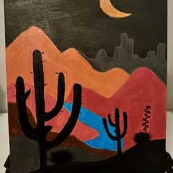 Desert Cactus Painting