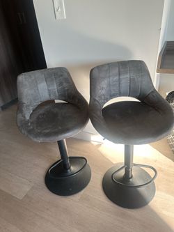 Grey barstools x2