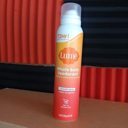 Lume Invisible Spray Deodorant For Women Full Size 72 Hr Odor Control - Aluminum & Baking Soda Free - 3.6 oz  (Clean Tangerine)