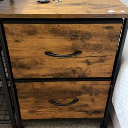 Rustic Industrial Nightstand / Side Table – Excellent Condition