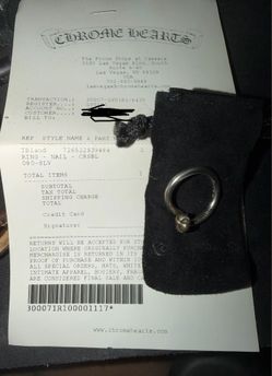 Chrome hearts nail ring size 8