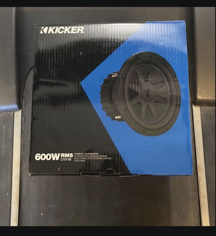 Kicker CVX 10 Inch Subwoofer 600 Watts RMS 1200 Watts Max for Sale in