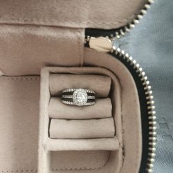 Diamond Platinum Wedding Ring,  Size 7