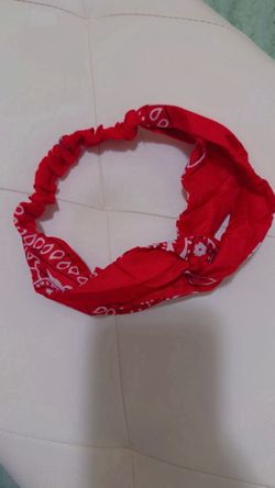 Red Bandana Print Twist Headband