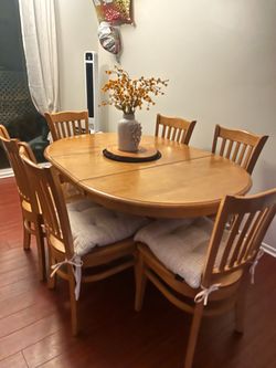 6 chair dining table with table included