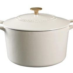 Martha Stewart 7-Qt Enameled Cast Iron Dutch Oven White