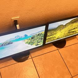 Set (2) Asus VS228 21" Widescreen LCD Flat Panel Monitors HDMI DVI VGA