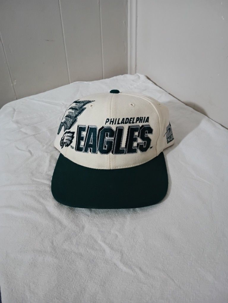 VTG 90s PHILADELPHIA EAGLES Sports Specialties SHADOW Laser NFL Snapback Hat