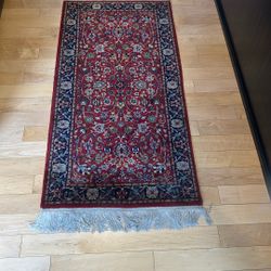 Wool Rug Runner 4 X 2 ft