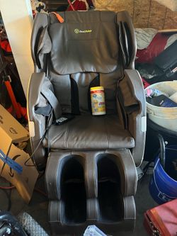 Massage Chair Brown Leather