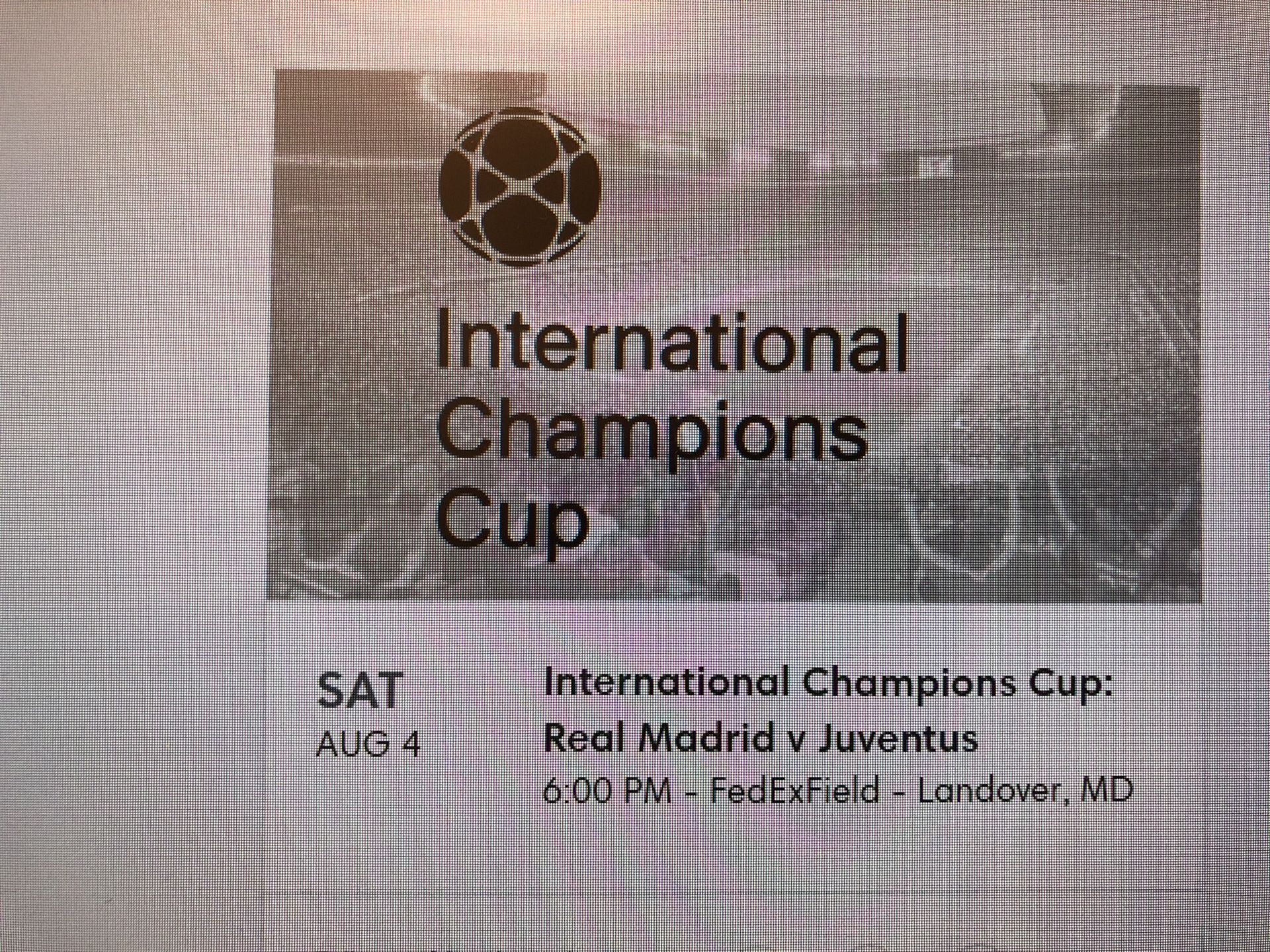 International champions Cup: Real Madrid v Juventus