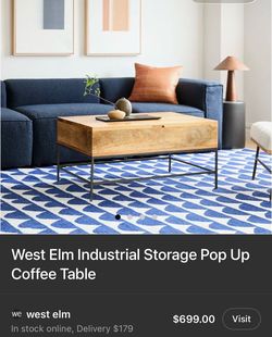 West elm wood coffee table and side table