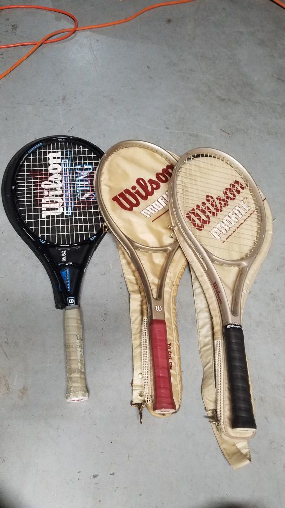 3 wilson tennis rackets