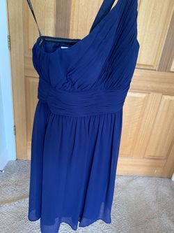 Donna Morgan Rhea one shoulder chiffon Bridesmaids dress