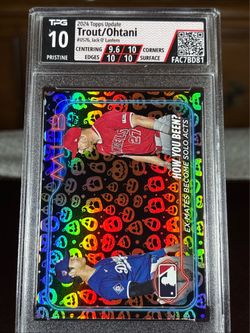 2024 Topps Ohtani/Trout Jack O Lantern Rainbow Foil SP Gem Mint 10