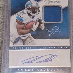 Ameer Abdullah Autographed Signed 4/25 Prime Rookie Nebraska Detroit Lions 