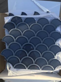 Porcelain mosaic tile backsplash kitchen deco