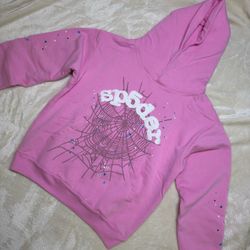 Light Pink Sp5der Hoodie