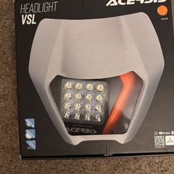 NEW Acerbis VSL LED Headlight for KTM – 4300 Lumen / Orange