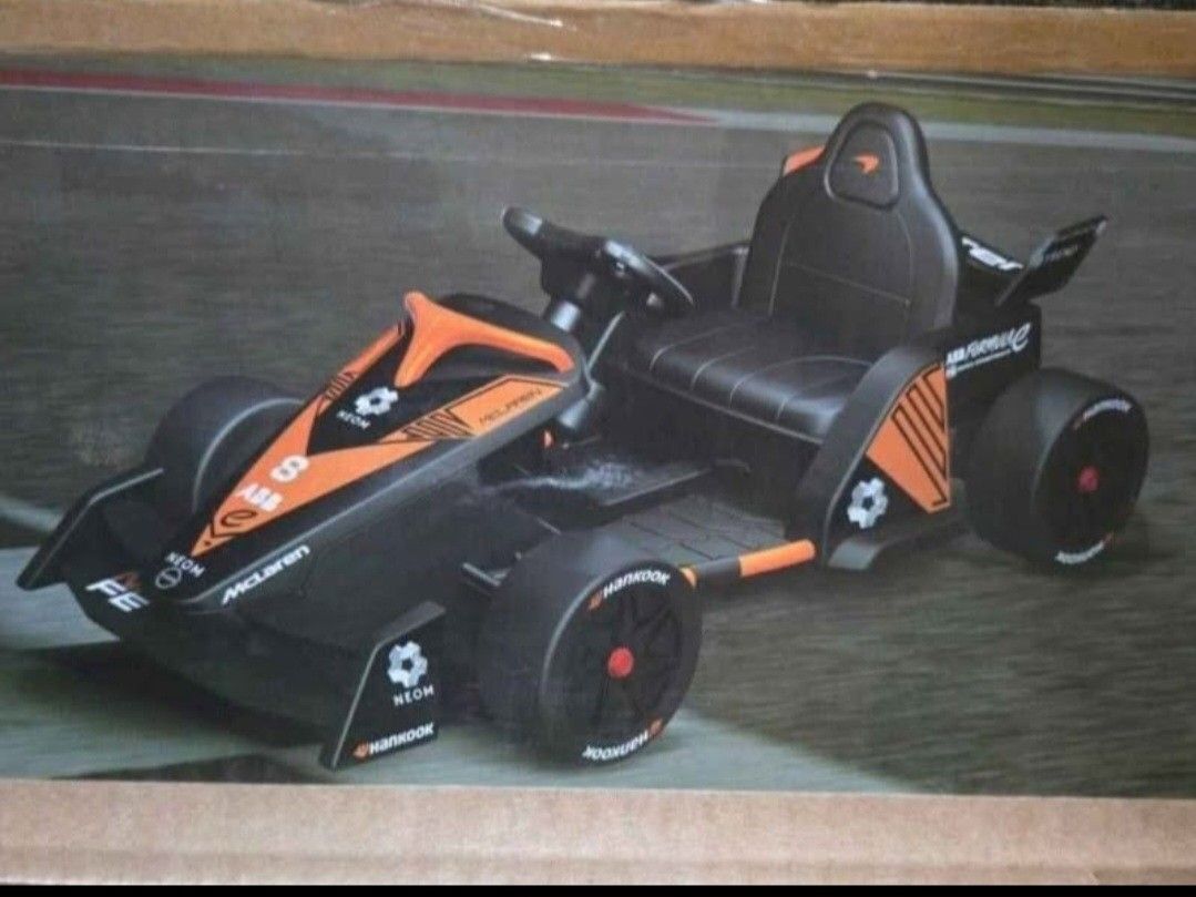 McLaren Formula F1 Race Car 12V Battery Powered Vehicle , Ages 3+, Orange/Black