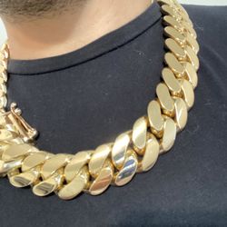 14k Gold Over Silver Handmade Cubans 