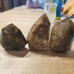 Rutilated Smokey Quartz Trio