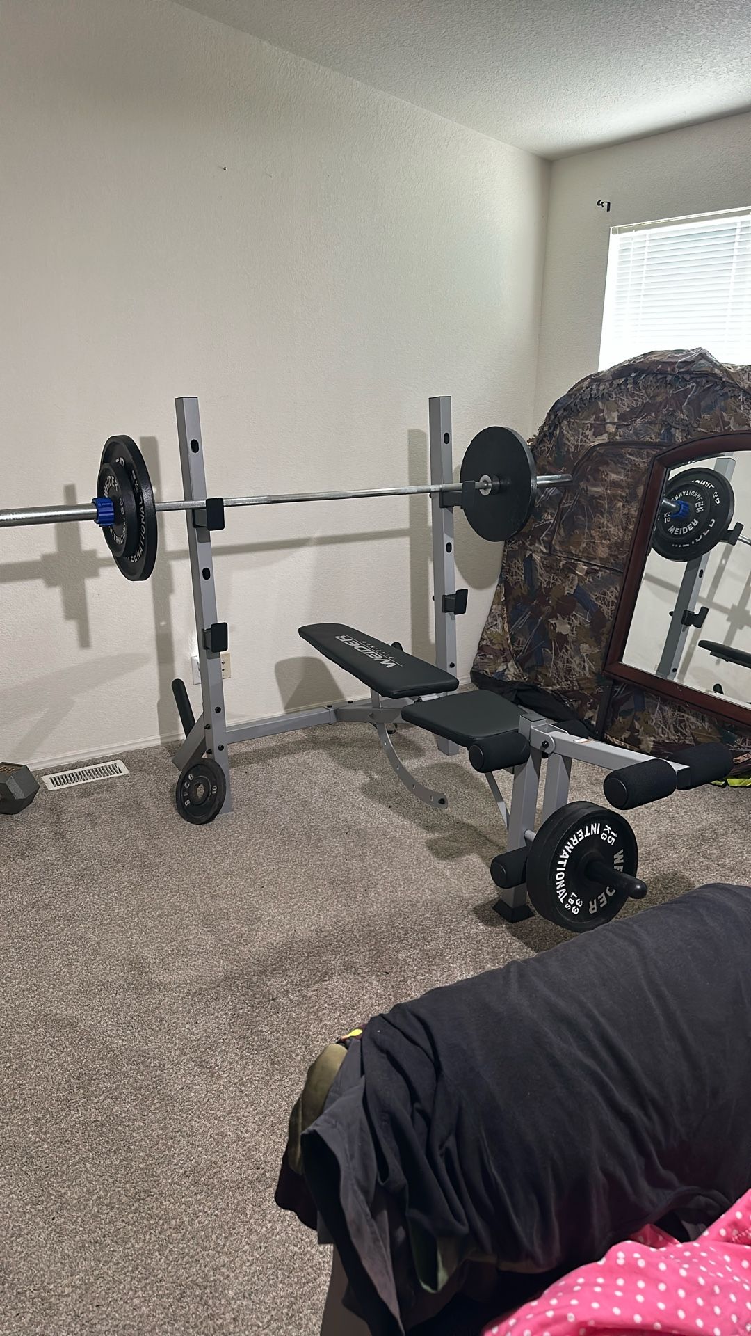Weider Weight Bench W/weights