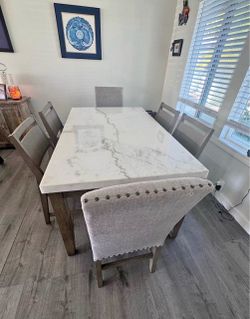 Real Marble Top Dining Set
