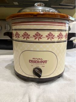Vintage Rival Crock Pot Slow Cooker 3.5 Qt Model 3150/2 Tested & Works