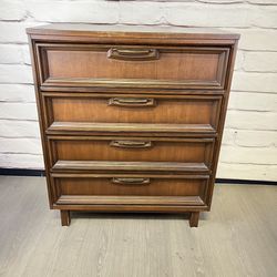 Vtg Bassett MCM Tallboy Dresser