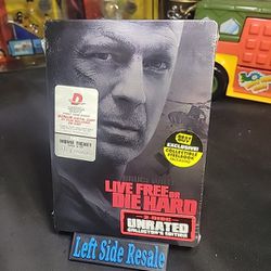 Live Free or Die Hard Unrated Edition 2 DVD Best Buy Exclusive Steelbook