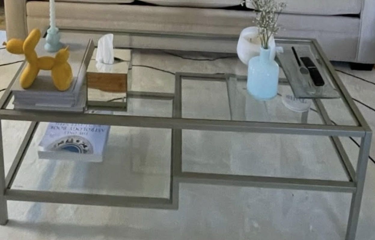Raymour And Flanagan Glass Coffee Table